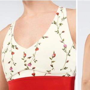 Fabletics Plus Size All Day Every Day Sports Bra in Trellis/Red Apple Size 2X